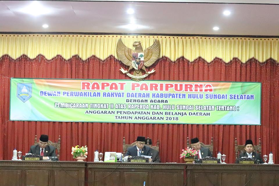 Rapat Paripurna DPRD Hulu Sungai Selatan dengan Jajaran Pemerintah kabupaten Hulu sungai selatan