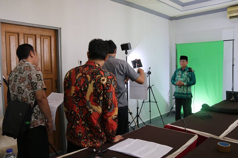 Proses pembuatan Hologram untuk persiapan pembuatan Data Center Sehati Kabupaten HSS