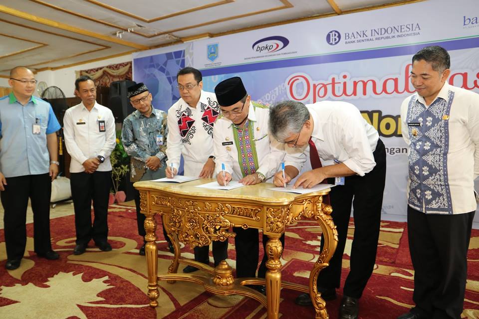 Bupati & Wakil Bupati HSS Hadiri Acara Optimalisasi Transaksi Non-Tunai