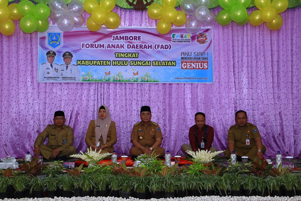 Dinas Pemberdayaan Perempuan dan Perlindungan Anak Kabupaten Hulu Sungai Selatan (HSS) menggelar acara Jambore Forum Anak Daerah (FAD)