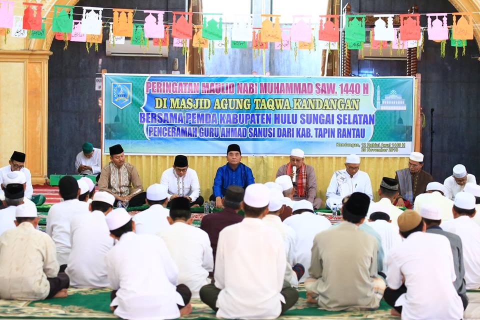 PERINGATAN MAULID NABI MUHAMMAD SAW 1440 H, DI MASJID AGUNG TAQWA KANDANGAN