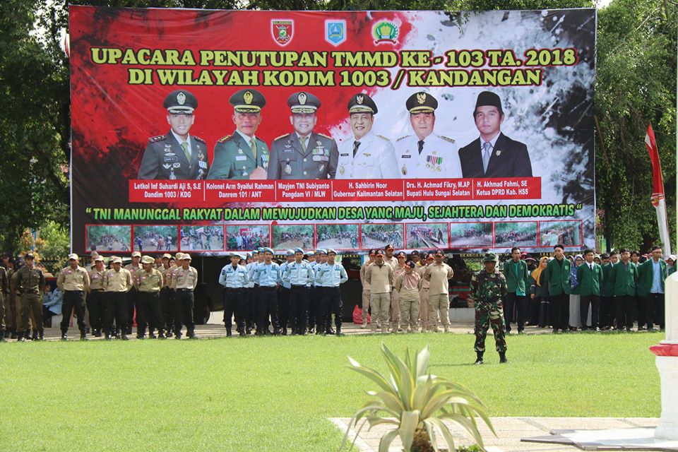 UPACARA PENUTUPAN TMMD KABUPATEN HSS 2018