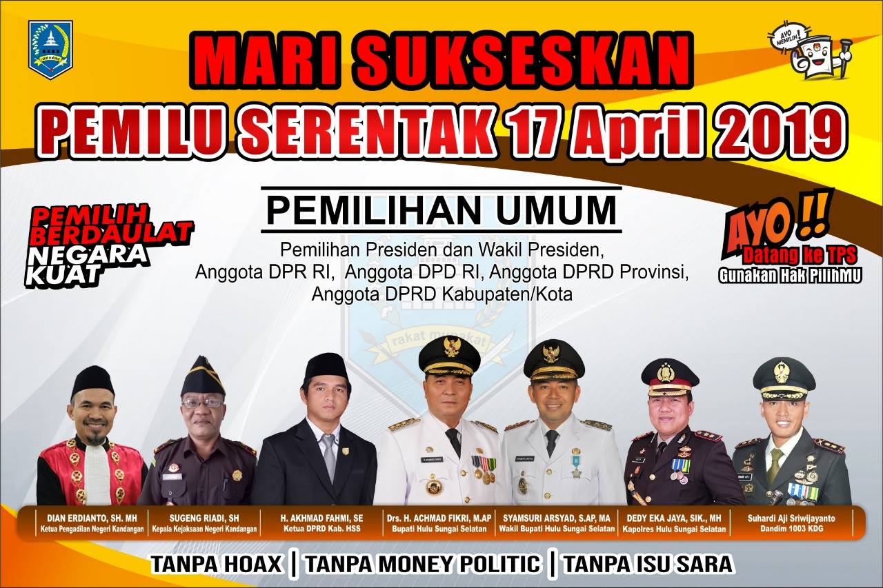MARI SUKSESKAN PEMILU PADA TANGGAL 17 APRIL 2019