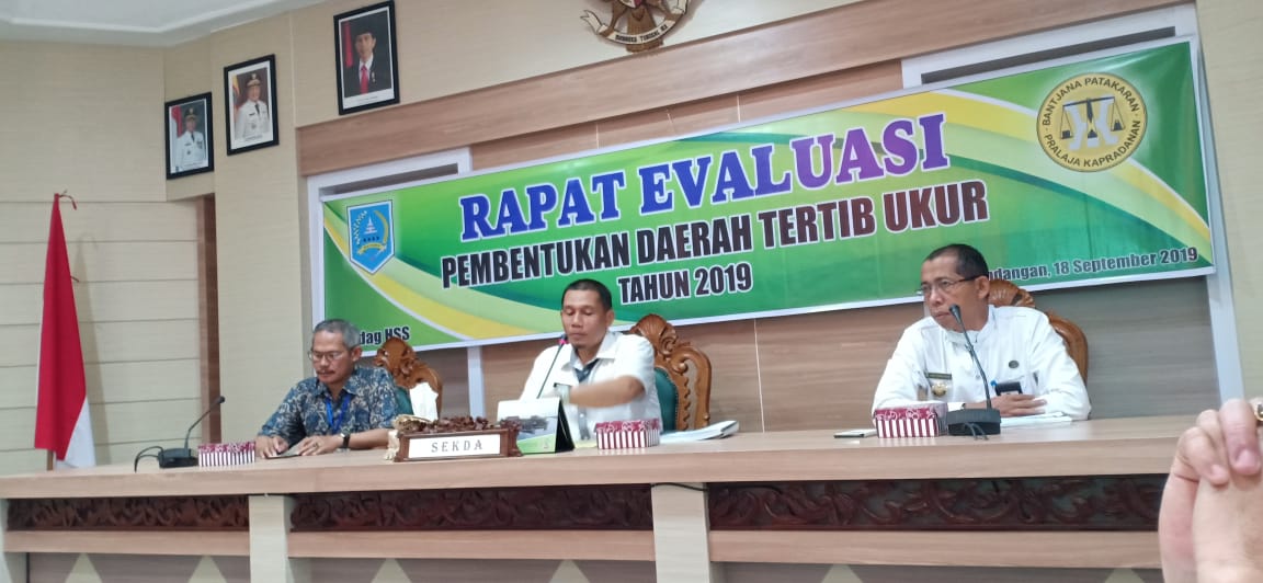 Tim Kementrian Perdagangan RI mengadakan Evaluasi Daerah Tertib Ukur ( DTU) selama 2 hari di Kab.HSS