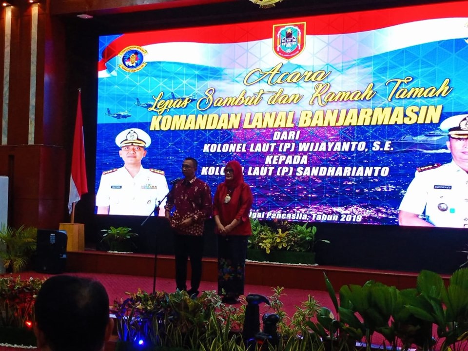 WABUP HSS HADIRI ACARA PISAH SAMBUT DAN RAMAH TAMAH KOMANDAN LANAL BANJARMASIN