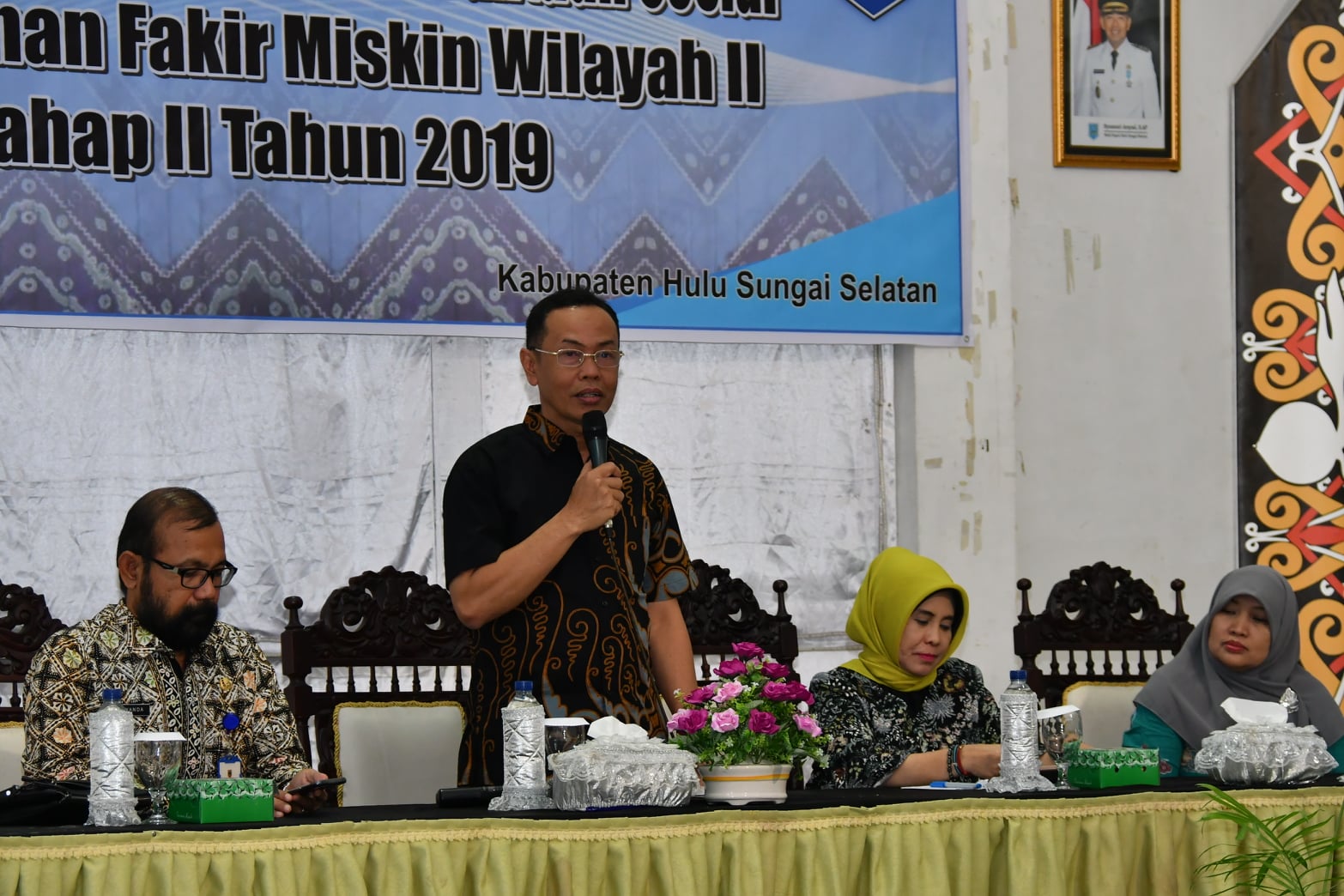 SEKDA HSS BUKA ACARA BIMTEK PENERIMA BANSOS PENANGANAN FAKIR MISKIN WILAYAH II TAHAP II TAHUN 2019