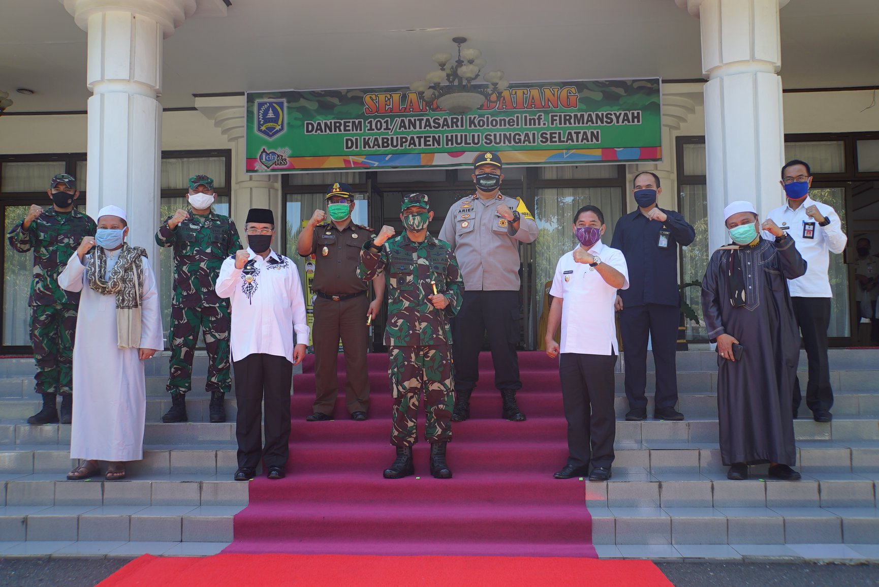 BUPATI BERSAMA WABUP HSS TERIMA KUNJUNGAN KERJA DANREM 101/ANTASARI