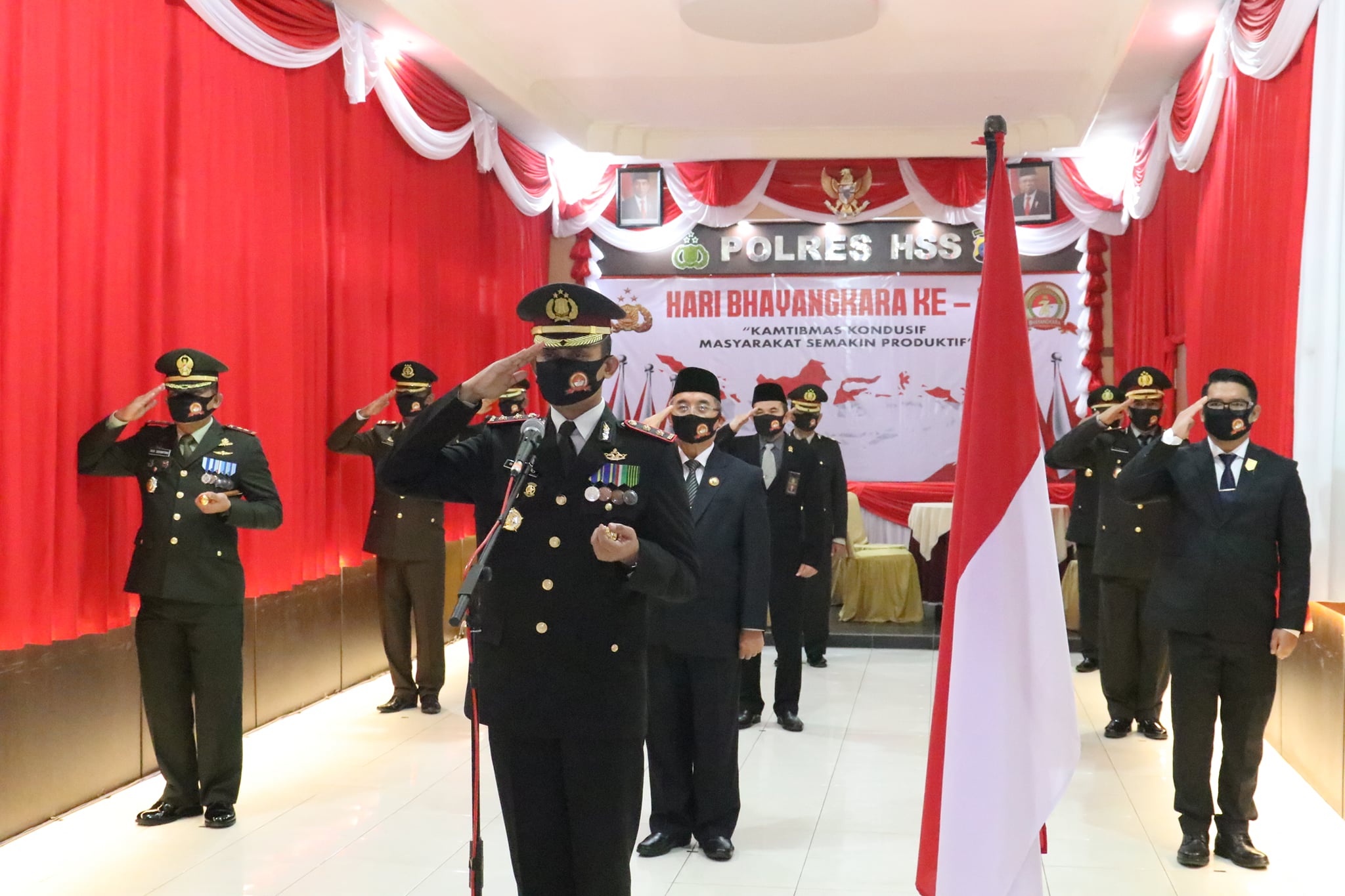 H. ACHMAD FIKRY HADIRI UPCARA HUT BHAYANGKARA KE – 74