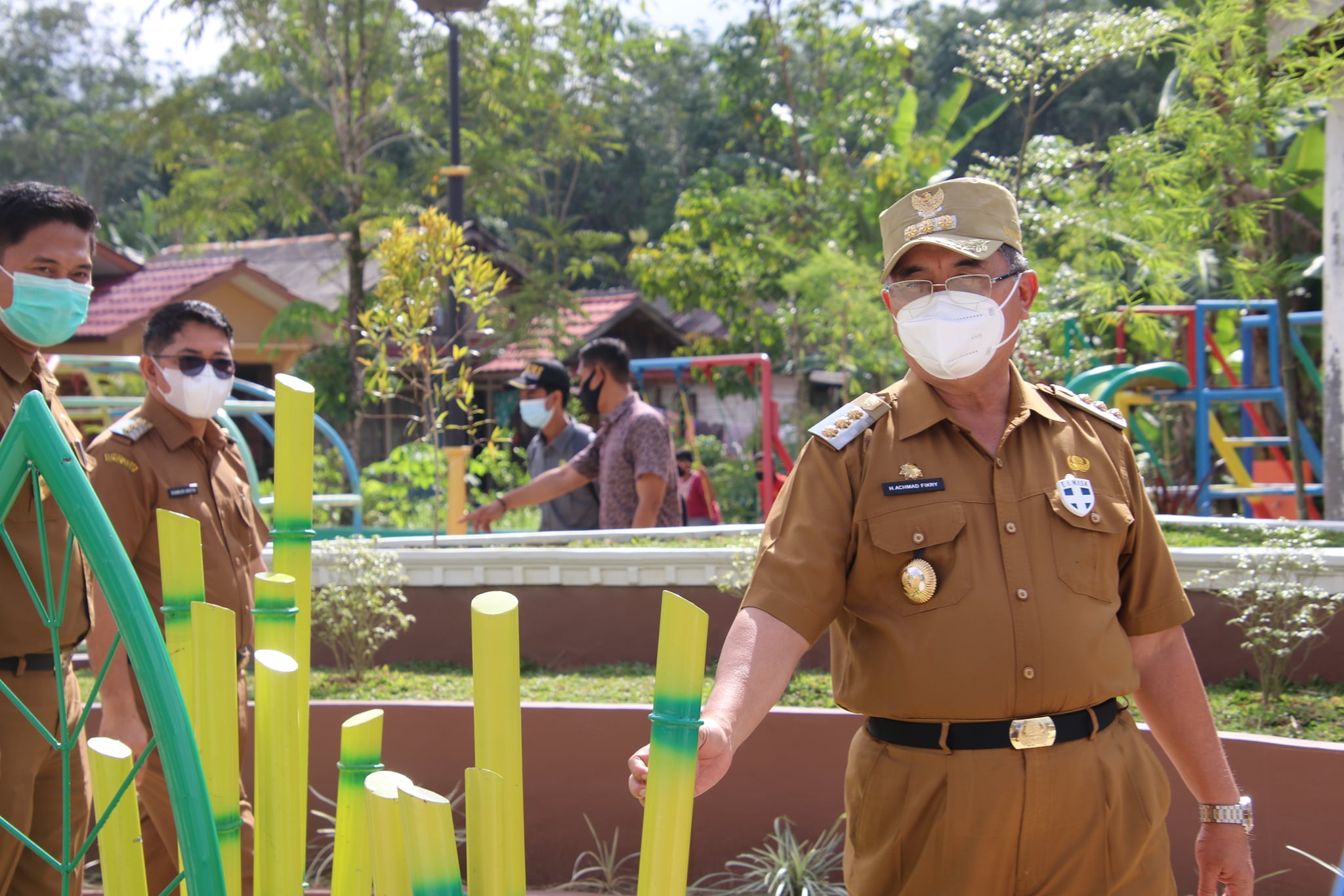 Bupati HSS Resmikan RTH dan Taman Bermain Datu Abul Hasan