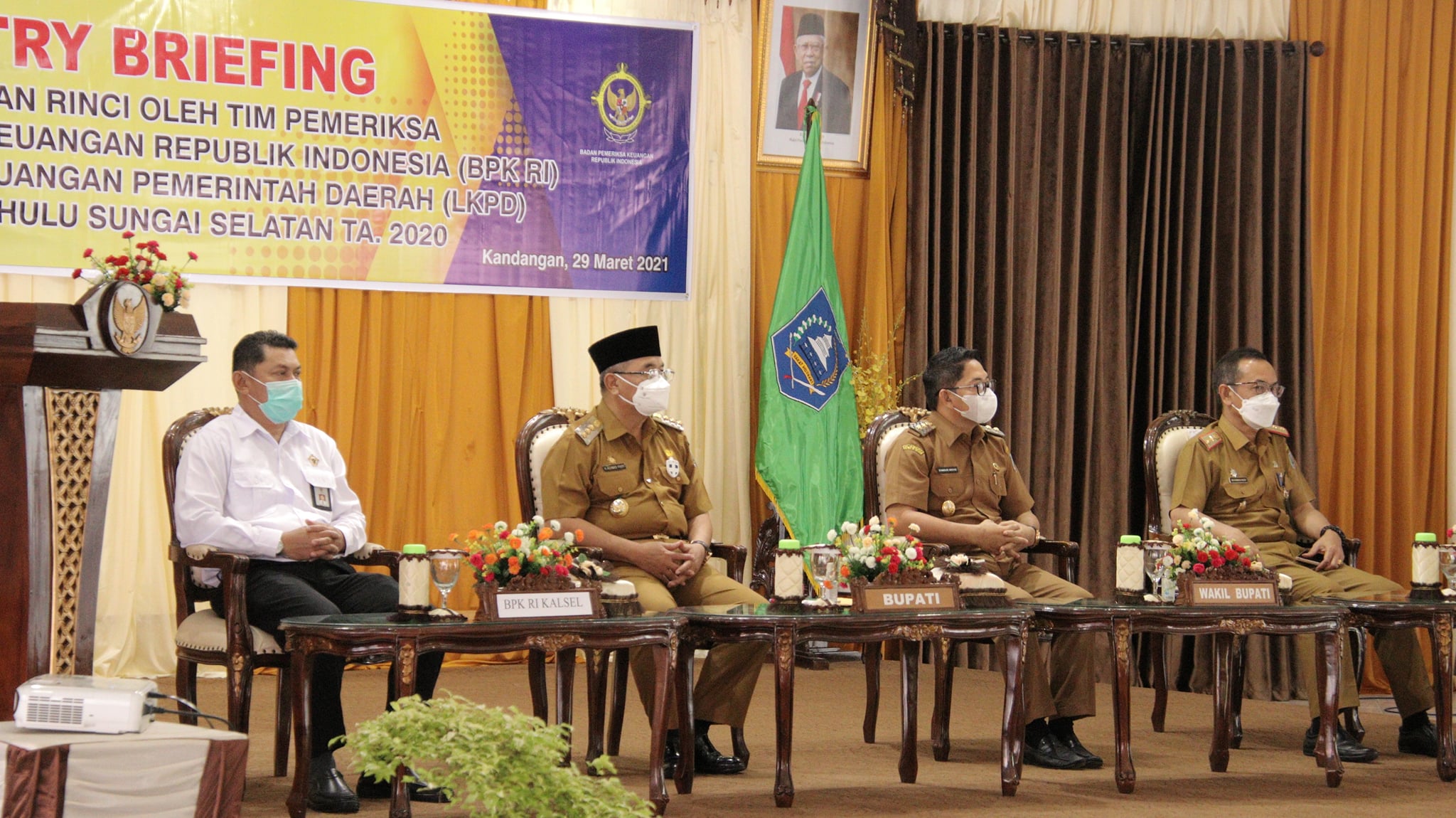 Bupati HSS Menerima Kedatangan Tim Entry Briefing pemeriksaan rinci oleh BPK RI perwakilan Provinsi Kalimantan Selatan