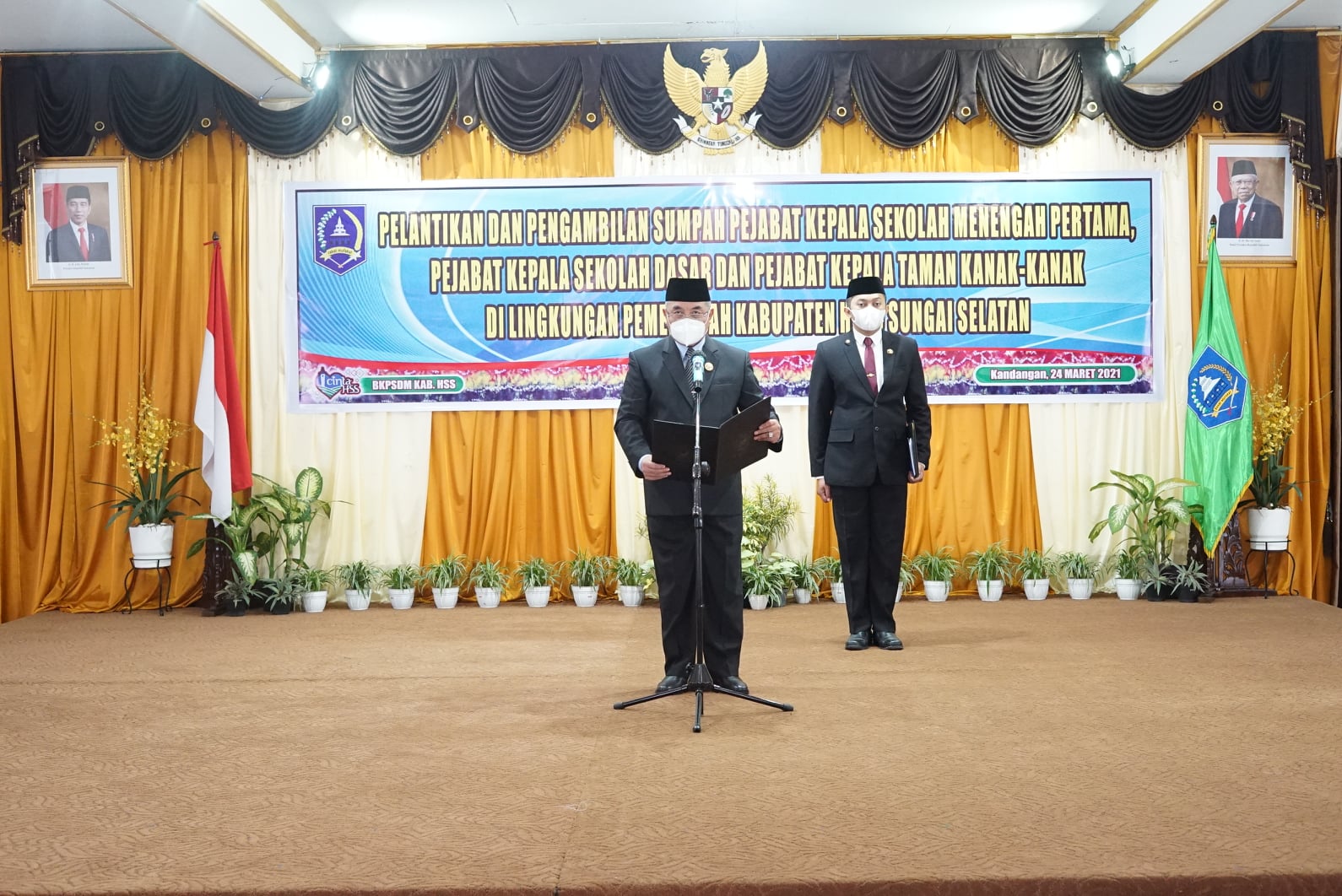 Bupati HSS Lantik Kepala Sekolah di Kabupaten Hulu Sungai Selatan (HSS)