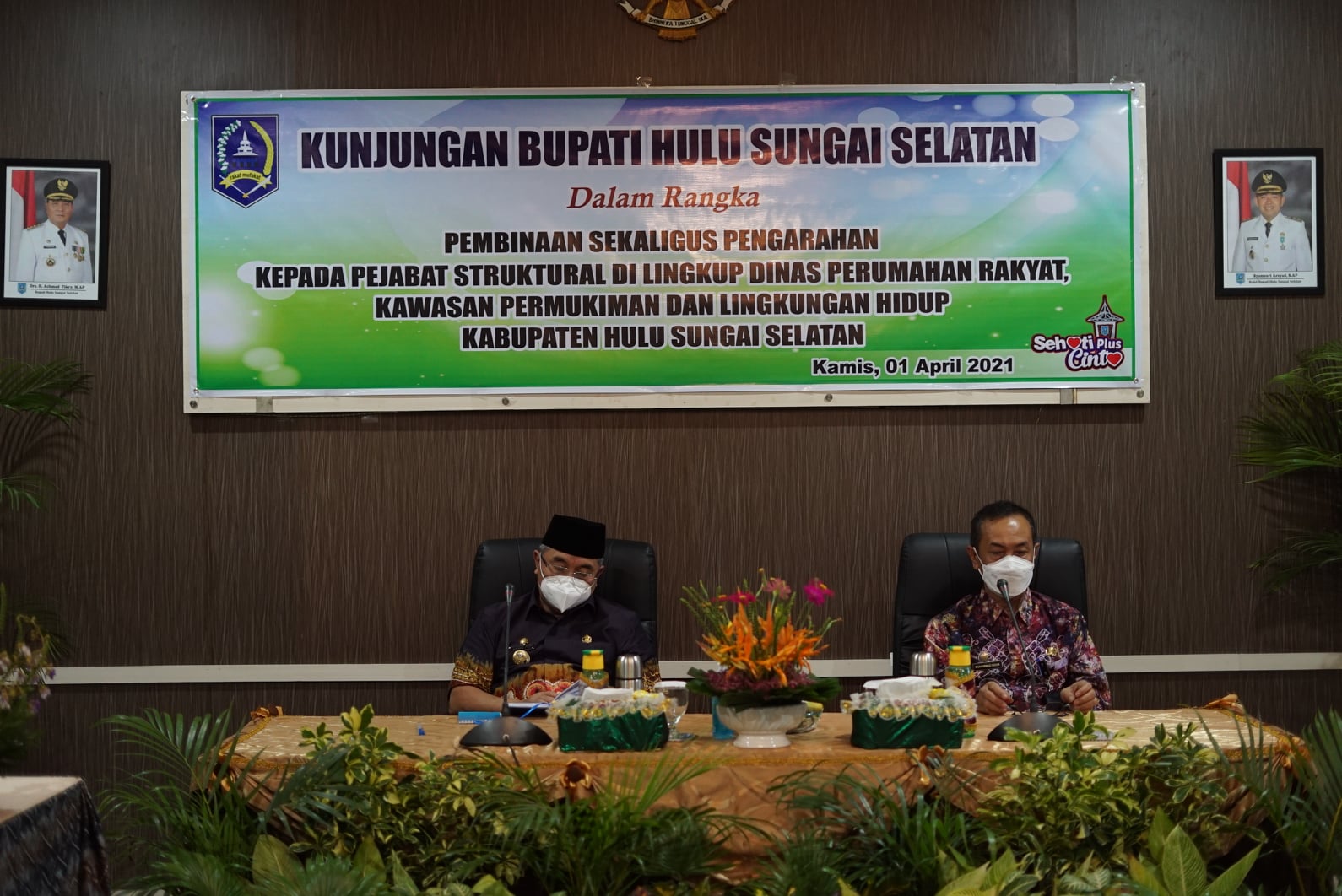 Bupati HSS Kunjungi Dispera KPLH Kab. HSS