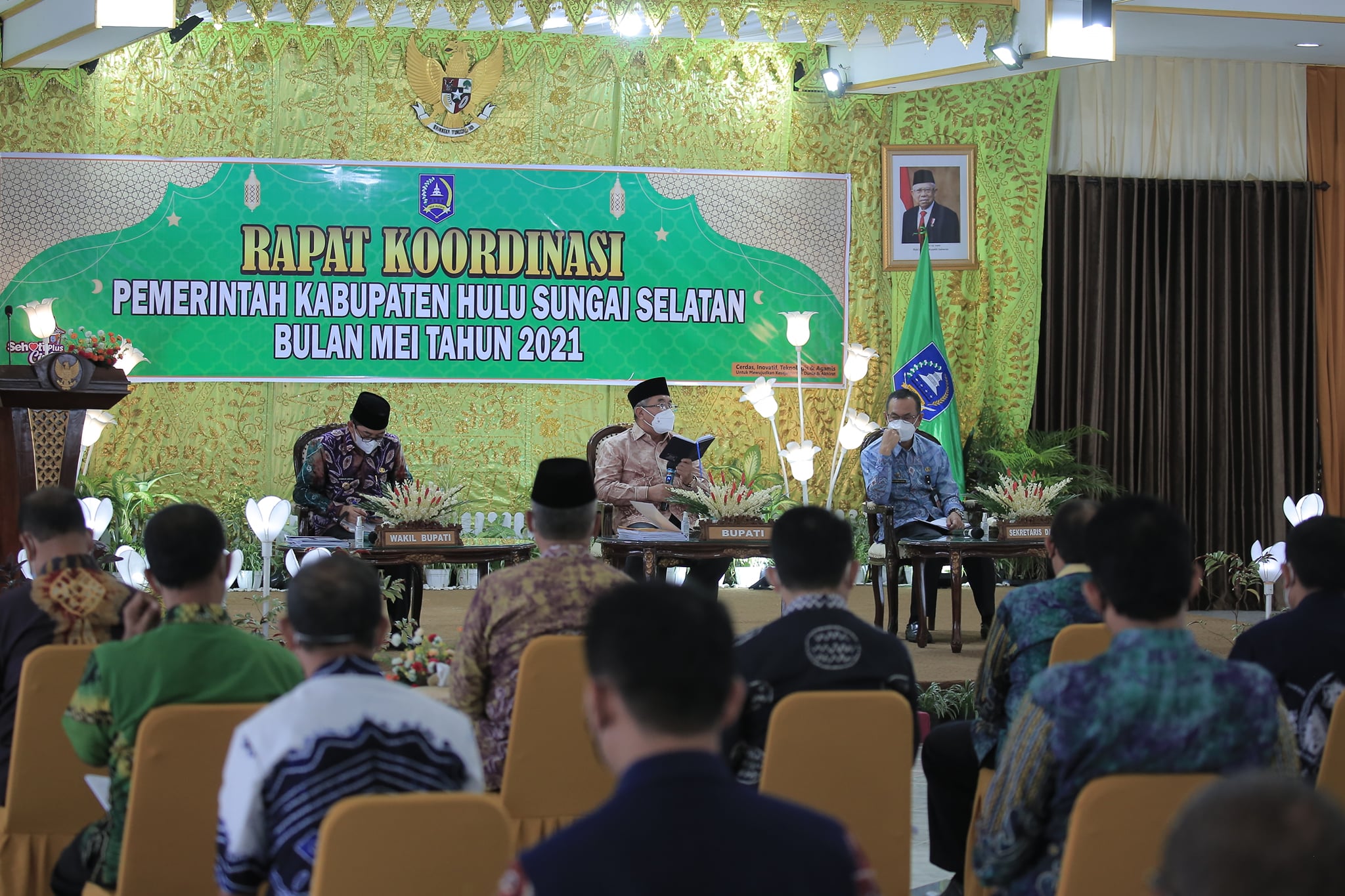 PEMKAB HSS GELAR RAKOOR BULAN MEI TAHUN 2021