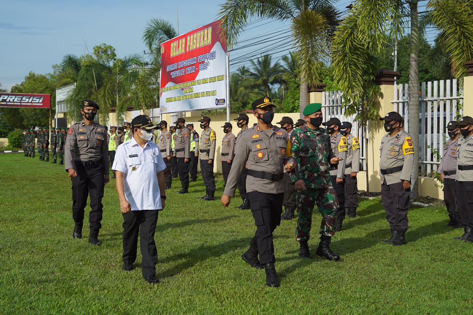 Wakil Bupati HSS Ikuti Pelaksanaan Apel Gelar Pasukan Operasi Kepolisian Terpusat Ketupat Intan 2021