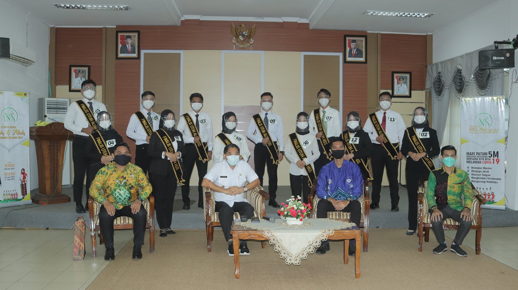 Wabup HSS menerima audiensi 6 pasang finalis Utuh Aluh HSS 2021