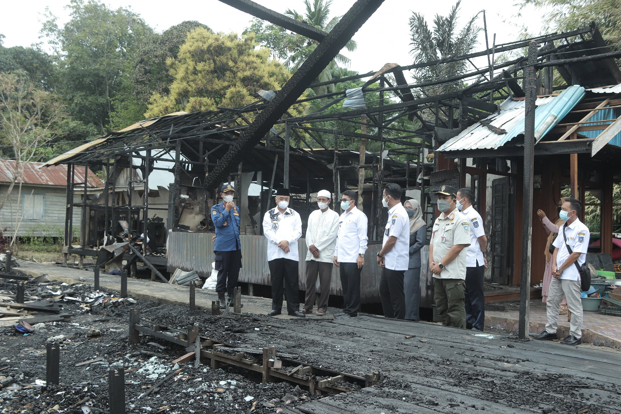 Bantuan Sosial Santunan Korban Bencana Kebakaran di Desa Bamban Utara