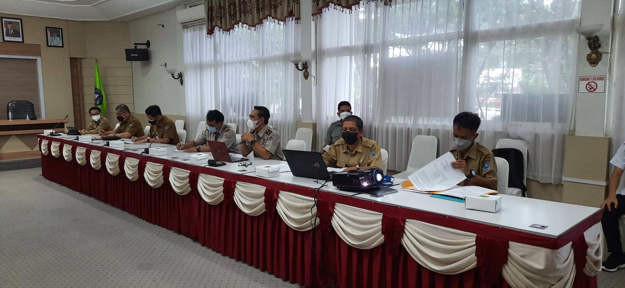 Sekretaris Daerah Kabupaten Hulu Sungai Selatan Drs. H. Muhammad Noor M.AP pimpin Rapat Koordinasi Percepatan Sertifikasi Tanah BMD