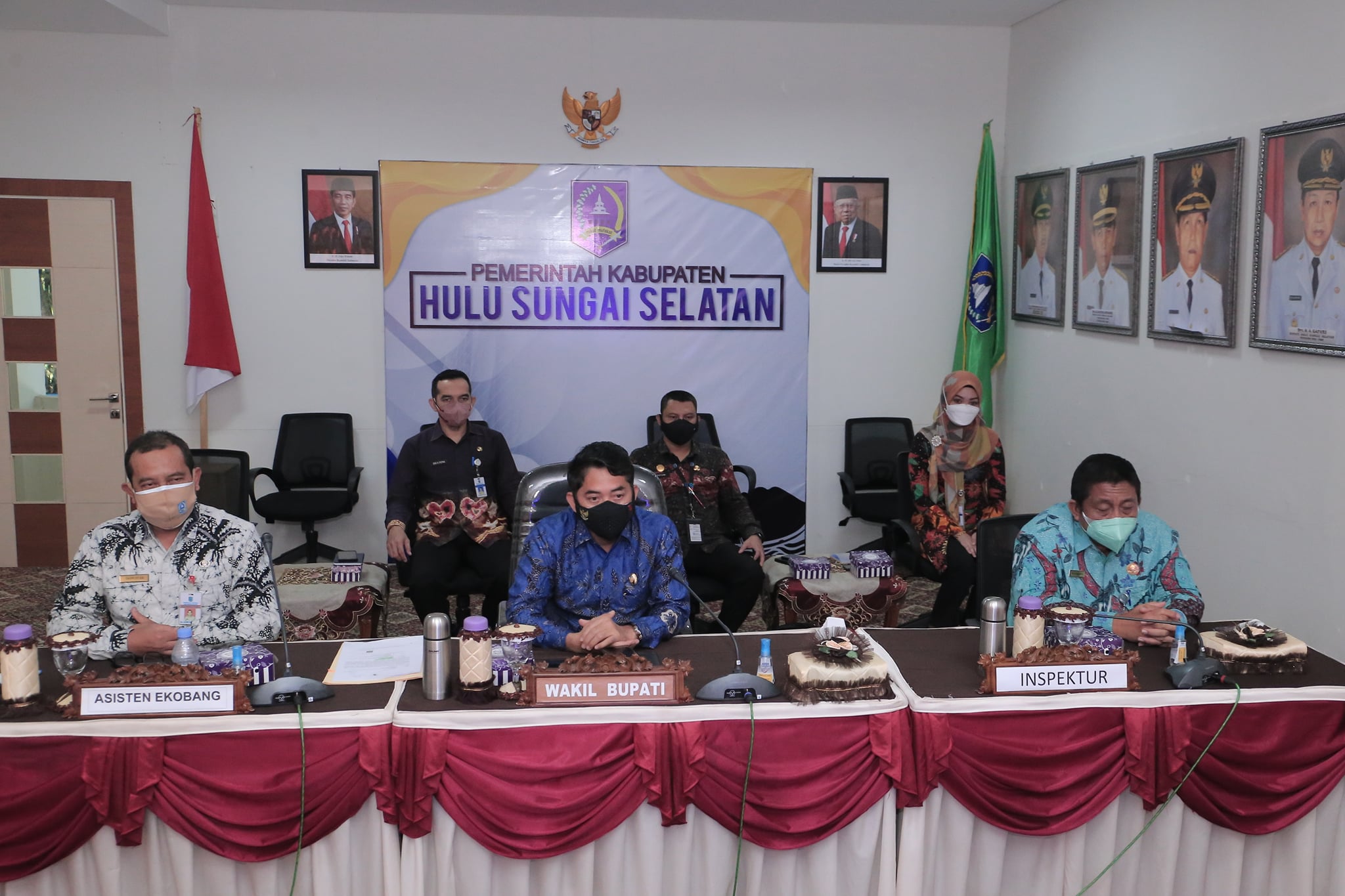 “WABUP HSS HADIRI RAKERNAS KEMENTERIAN KEUANGAN RI SECARA VIRTUAL”