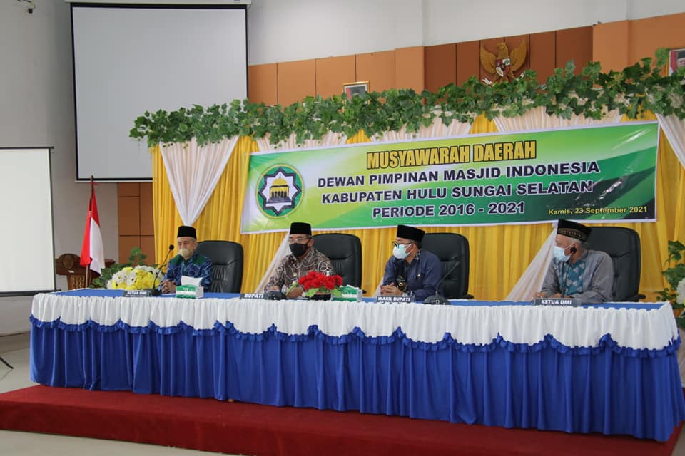 RESMI BUKA MUSDA II DMI KAB. HSS, BUPATI HSS TEGASKAN PROGRAM KERJA DMI FOKUS PADA PENANGANAN COVID-19
