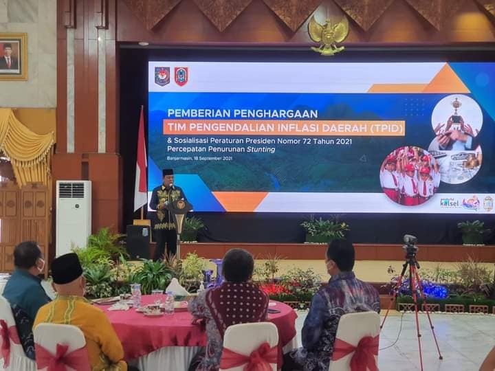 SEKDA HSS HADIRI PEMBERIAN PENGHARGAAN TPID DAN SOSIALISASI STUNTING