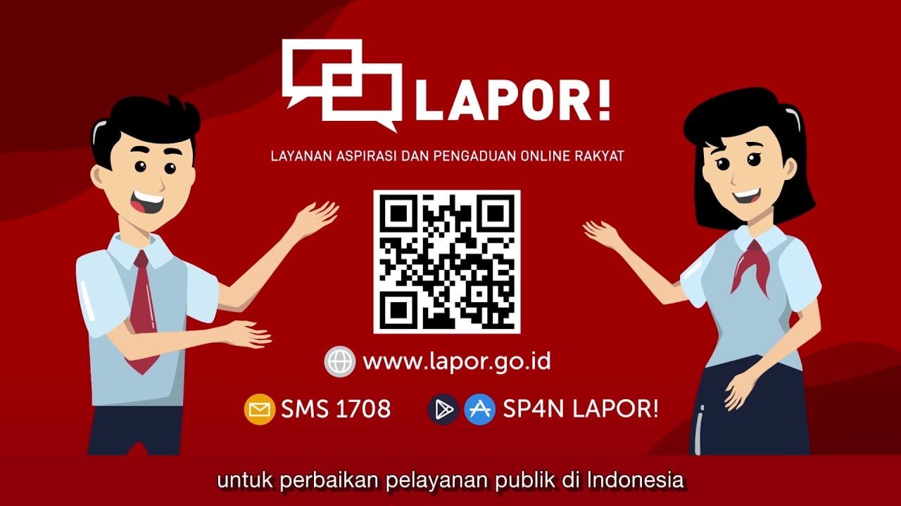 Sistem Pengelolaan Pengaduan Pelayanan Publik Nasional (SP4N) Layanan Aspirasi dan Pengaduan Online Rakyat (LAPOR!) adalah integrasi pengelolaan pengaduan pelayanan publik secara berjenjang pada setiap penyelenggara dalam kerangka sistem informasi pelayanan publik. Mari laporkan aduan / aspirasi Anda melalui : – SMS ke 1708 dengan ketik HSS (spasi) isi laporan – www.lapor.go.id dengan mengisi form yang tersedia – Aplikasi SP4N LAPOR! yang tersedia di Play Store atau App Store