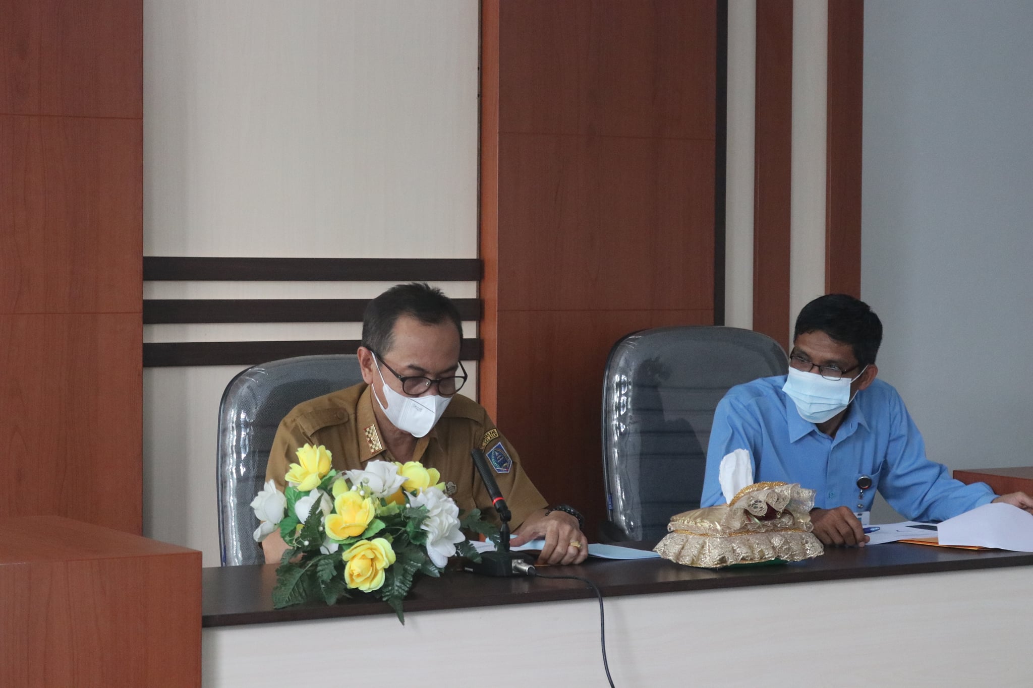 Sekda Kab. HSS Pimpin Rapat Monitoring dan Evaluasi MCP KPK RI