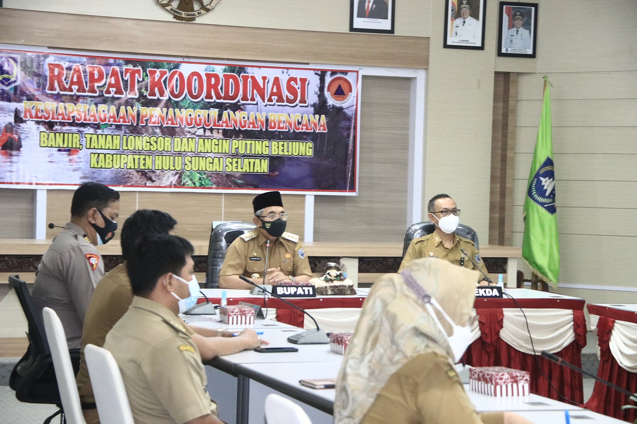PEMKAB HSS GELAR RAPAT KOORDINASI KESIAPSIAGAAN BENCANA
