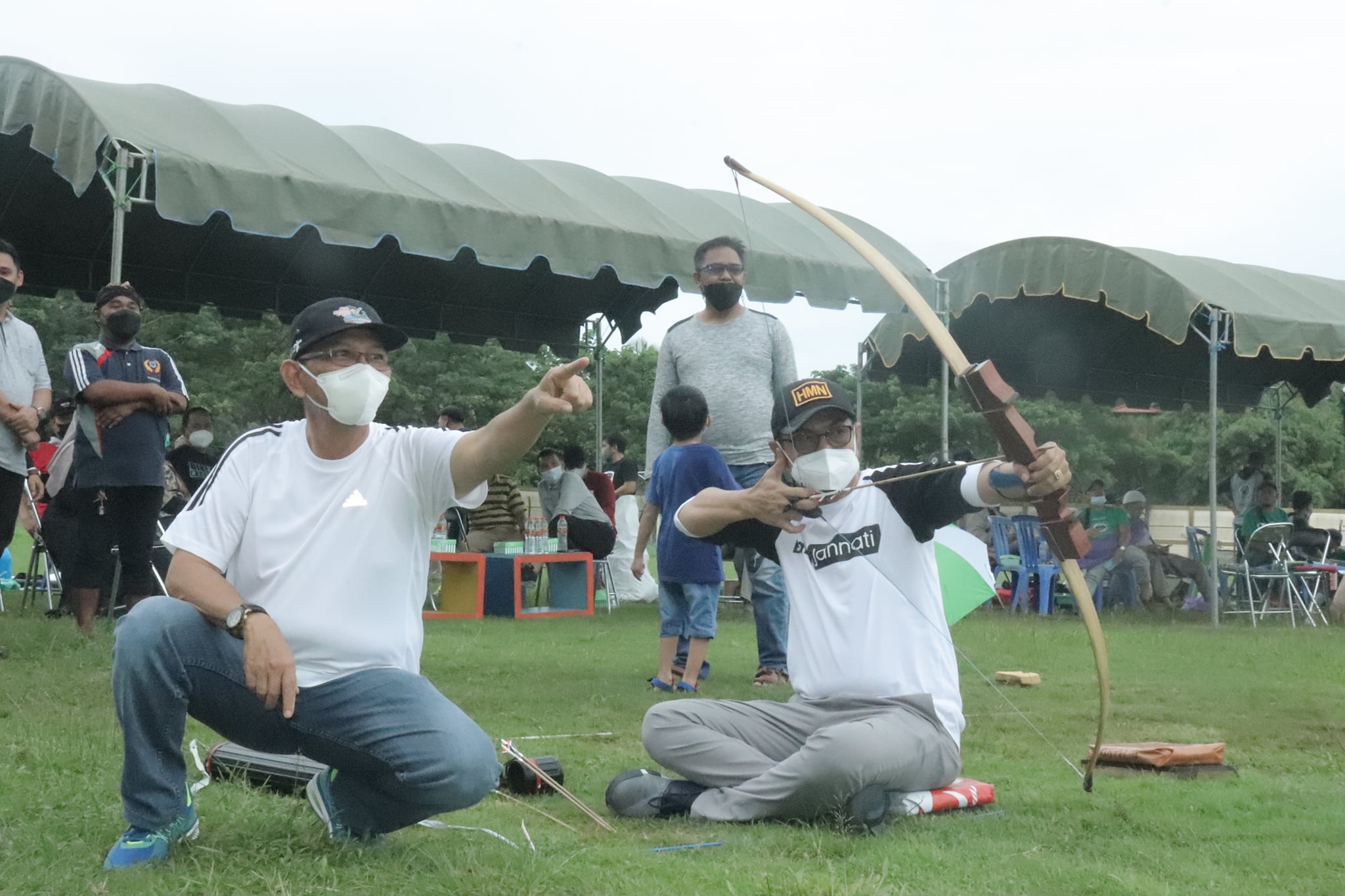 PERINGATI HARI JADI KORPRI, SEKDA LATIHAN BERSAMA ATLIT PANAHAN KAB. HSS