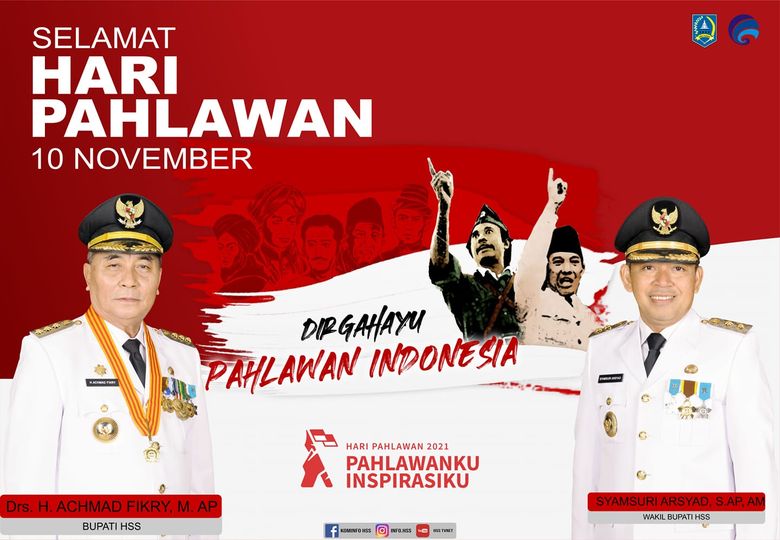 Pemerintah Kabupaten Hulu Sungai Selatan mengucapkan Selamat Hari Pahlawan