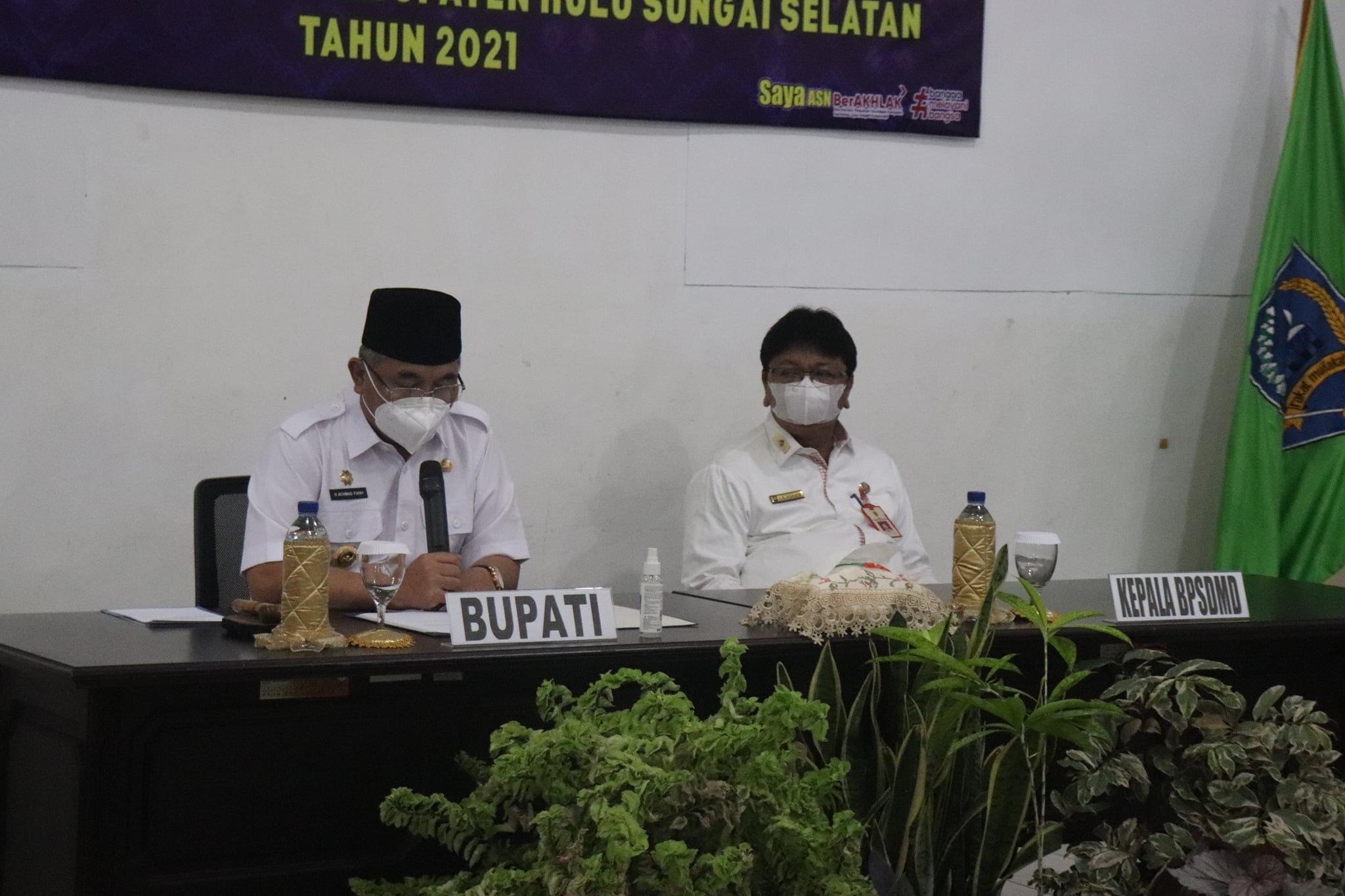 Bupati HSS Buka Latsar CPNS Golongan III dan II Angkatan Kedua Kab. HSS tahun 2021