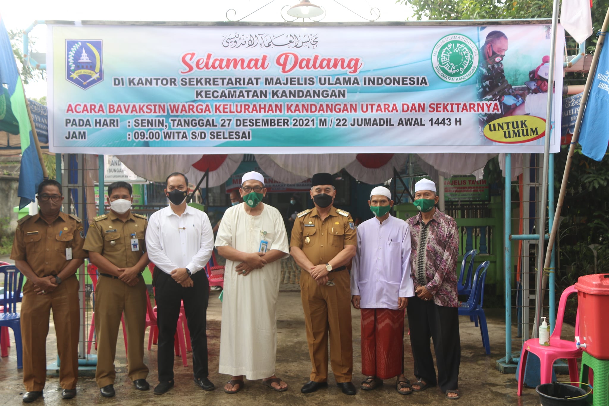Bupati HSS Tinjau Pelaksanaan Vaksinasi Oleh MUI Kec. Kandangan
