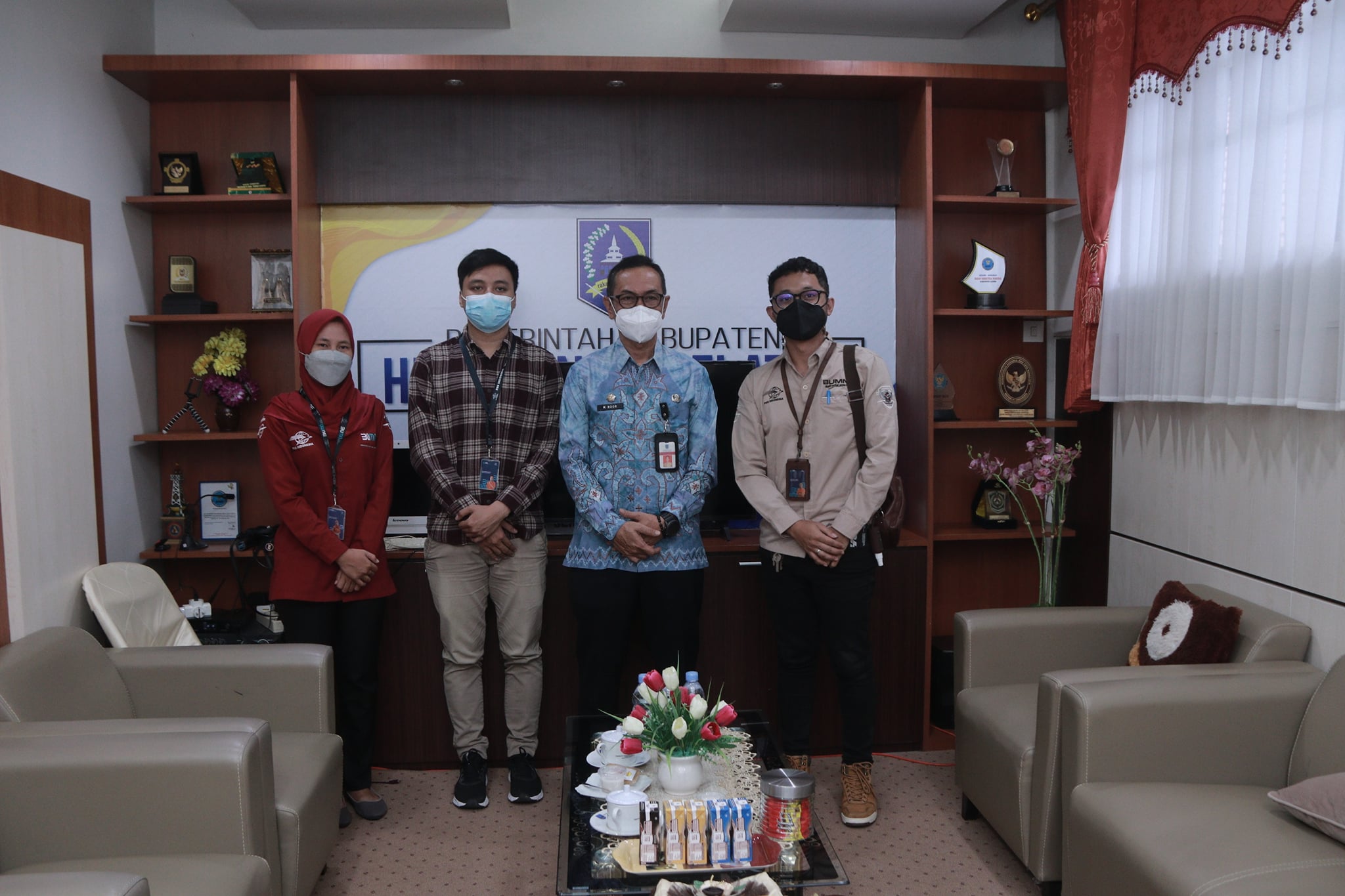 Sekda Apresiasi langkah PT. Pos Indonesia untuk ikut berkontribusi dalam capaian vaksinasi di Kabupaten HSS