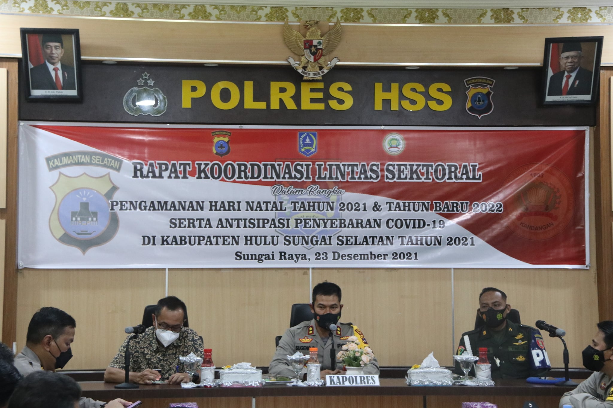 Sekda HSS Hadiri Rapat Lintas Sektoral Persiapan Nataru Dan Antisipasi Penyebaran Covid-19