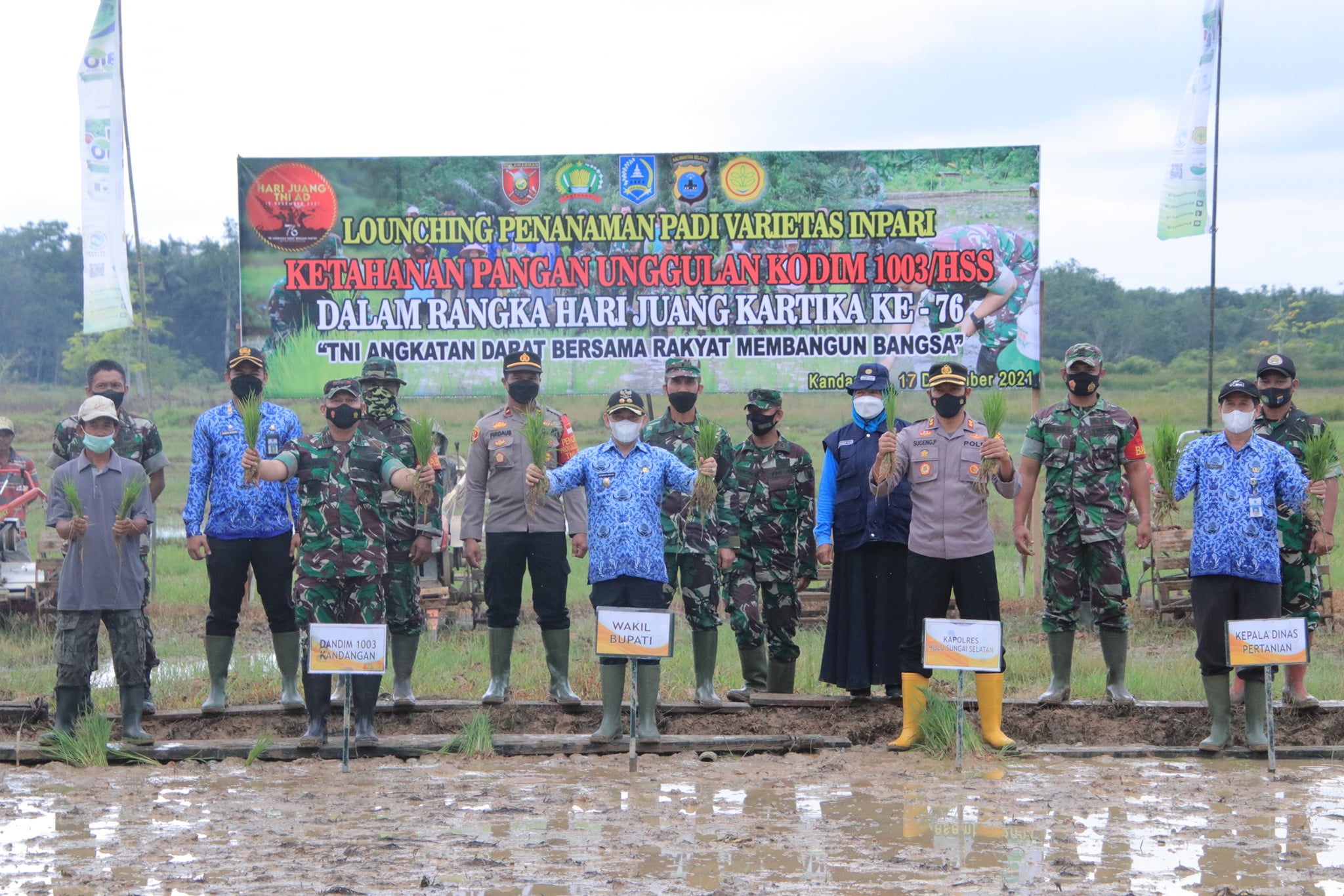 WABUP HSS HADIRI LAUNCHING PROGRAM KETAHANAN PANGAN DALAM RANGKA HARI JUANG KARTIKA KE 76 TAHUN