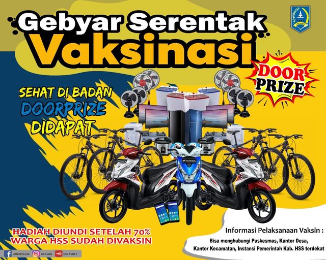 Yukkk bersama-sama kita sukseskan vaksinasi, demi HSS SEHAT dan SEHATI plus CINTA ❤️