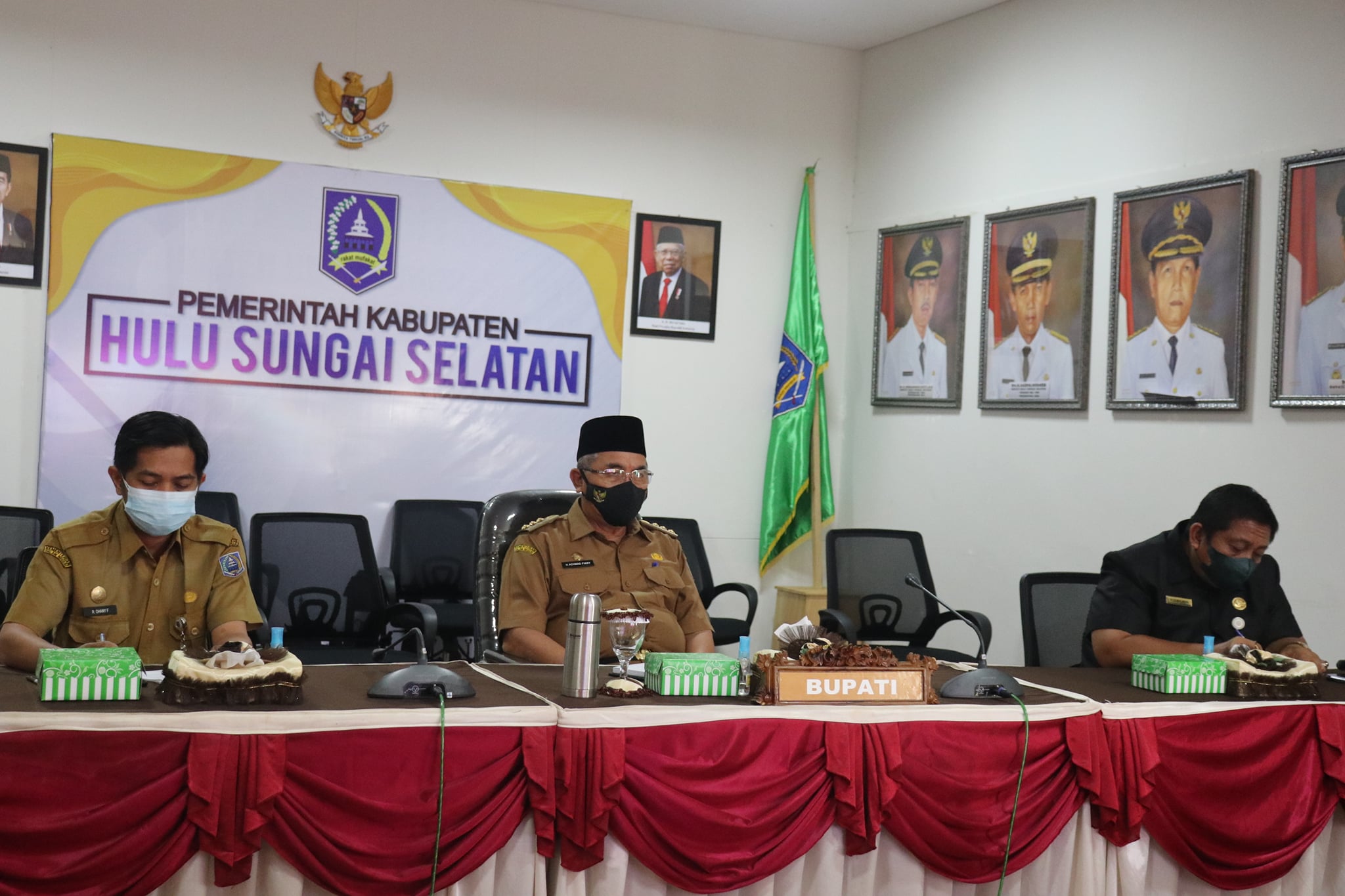Bupati HSS Ikuti Rapat Kerja Bersama Mendagri, Ketua KPK, dan Kepala LKPP