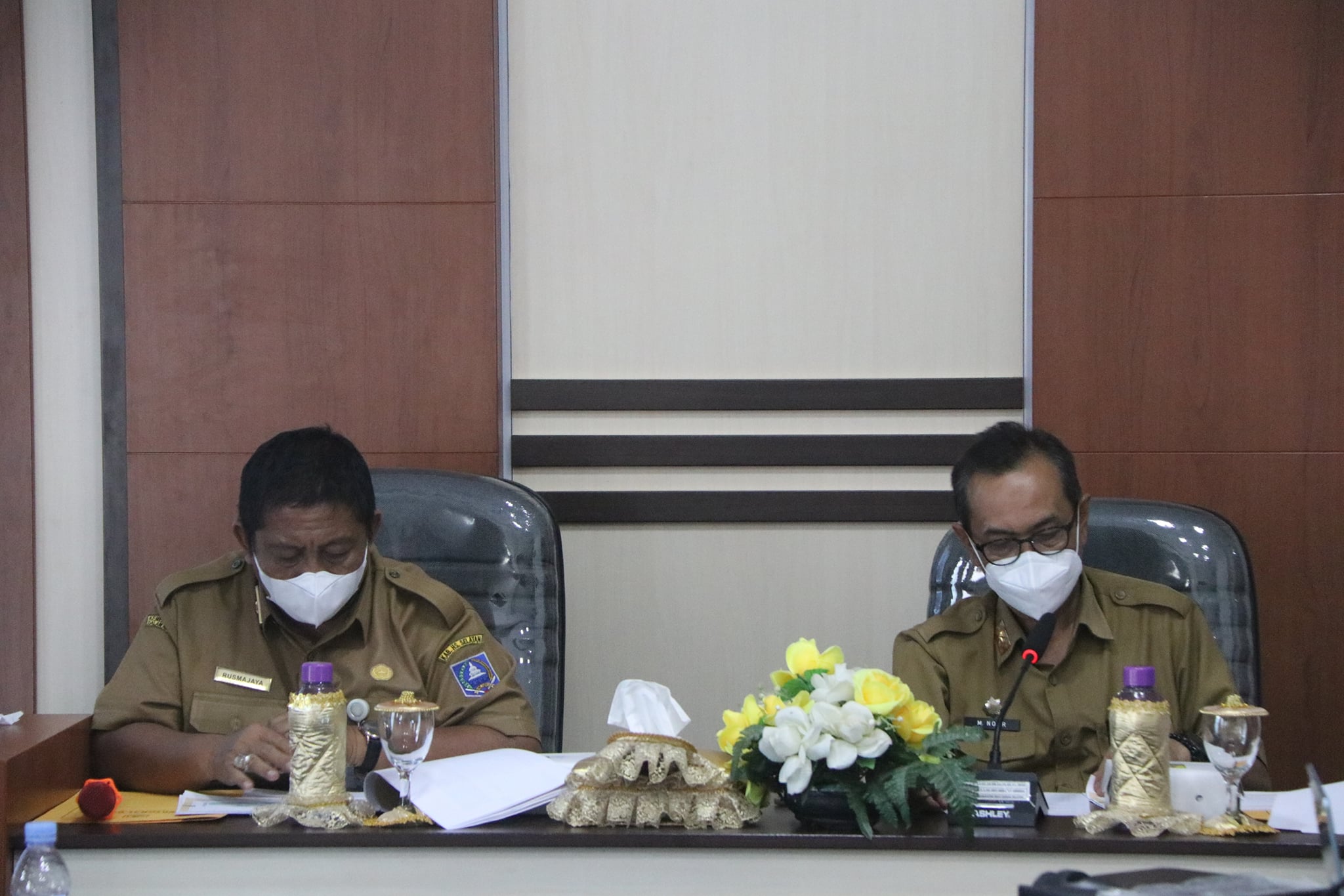 Sekda Kab. HSS Pimpin Rapat Pencapaian Pelaporan Monitoring Centre for Prevention (MCP) KPK RI