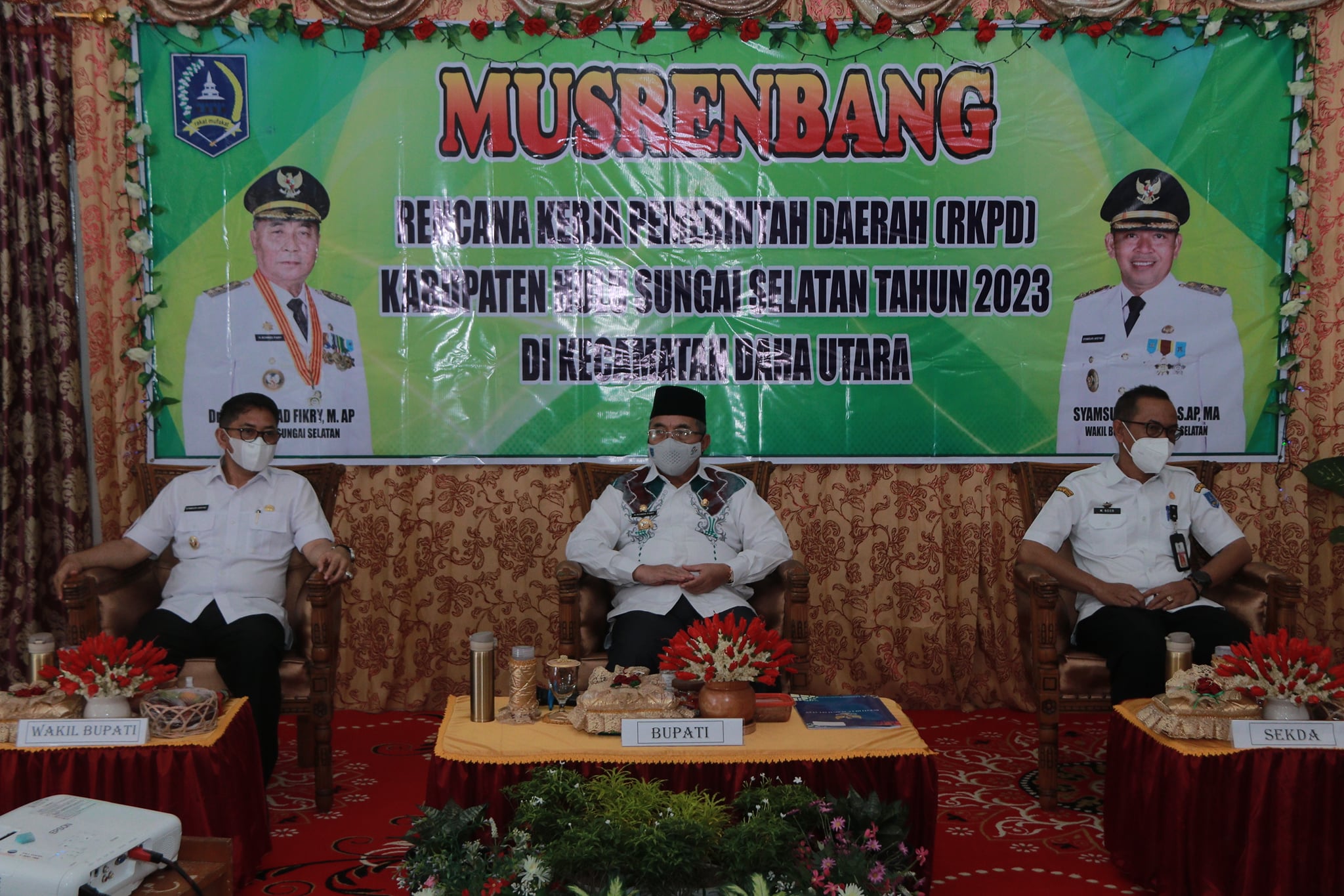 Bupati HSS : peran serta masyarakat ini menjadi kunci penting suksesnya sebuah pembangunan, disampaikan pada saat membuka Musrenbang keenam di Kecamatan Daha Utara