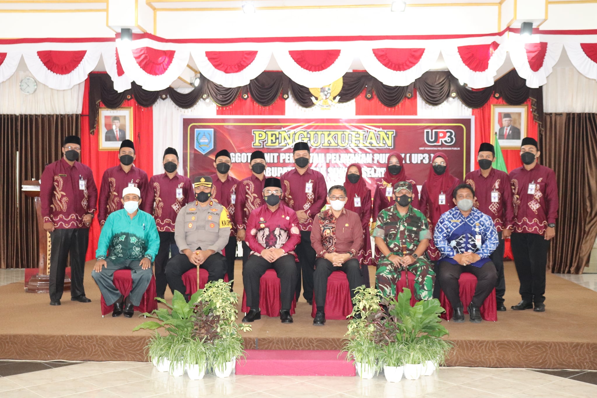 BUPATI KUKUHKAN UP3 KAB. HSS PERIODE 2022-2023