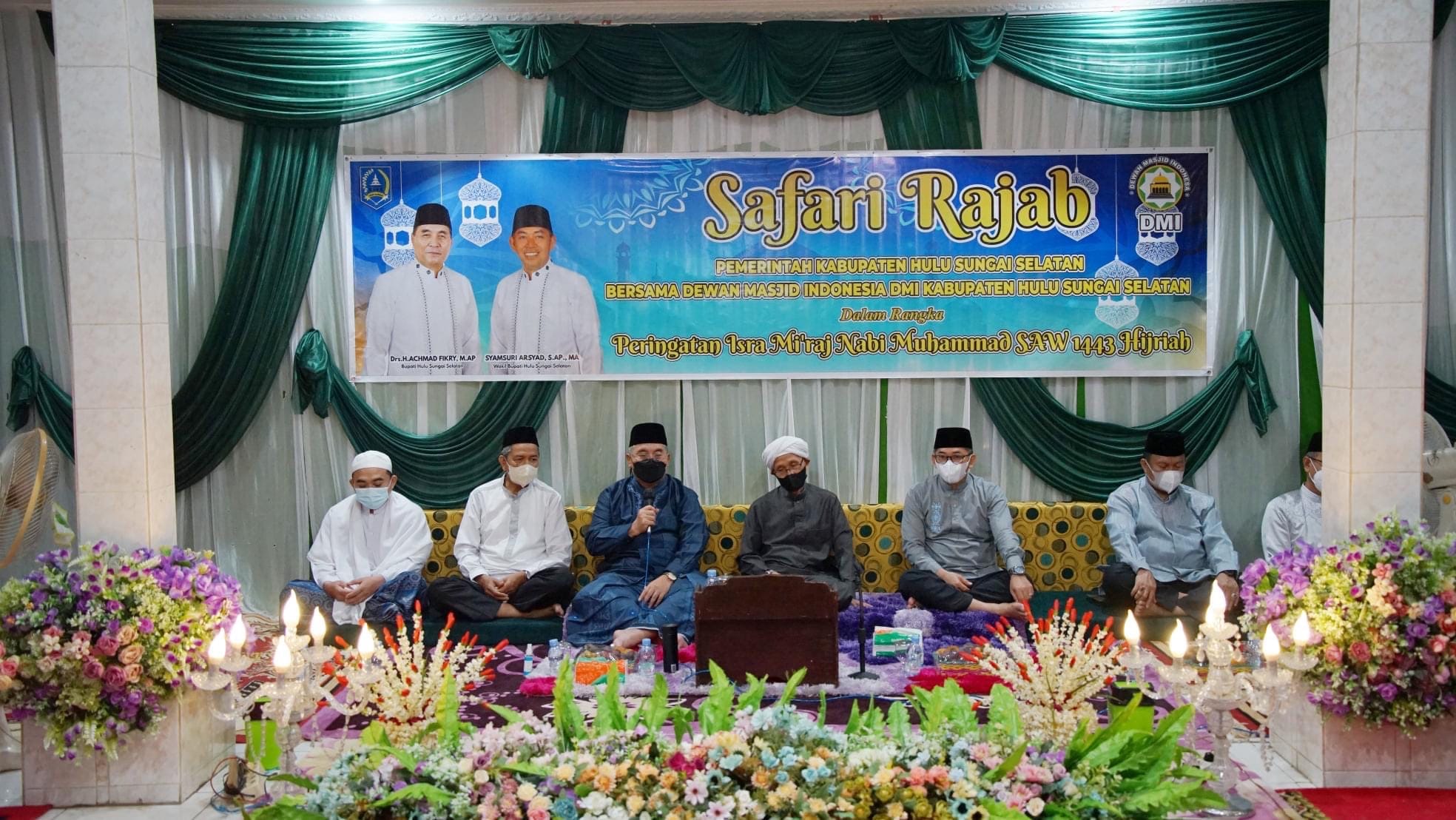 Pemkab HSS Awali Safari Rajab 1443 H di Masjid Darul Gufran