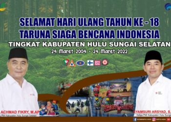 Selamat hari ulangtahun Ke 18 Taruna Siaga Bencana (TAGANA) 24 Maret 2022