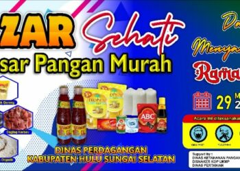 Assalamu’alaikum ibu-ibu, bapak-bapak, kakak-kakak, adek-adek, dan semua warga Hulu Sungai Selatan 😁 Mari kunjungi dan berbelanja di Bazar Sehati yang akan digelar besok, 29 Maret 2022 di depan Taman Palidangan, Jl. Pemuda Tapi ingat yaa, tetap patuhi protokol kesehatan 😊👍