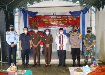 PERTAMA DI KALSEL, KEJARI HSS LAUNCHING KAMPUNG RESTORATIVE JUSTICE (RJ)