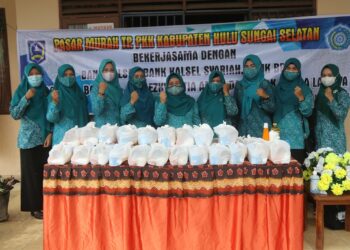 TP. PKK Kab. HSS Gelar Pasar Murah Paket Sembako di Kecamatan Kandangan & Kecamatan Sungai Raya