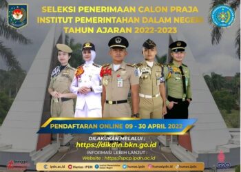 Sobat semua  .. Seleksi Penerimaan Calon Praja (SPCP) Institut Pemerintahan Dalam Negeri (IPDN) Tahun 2022 telah dibuka !!!