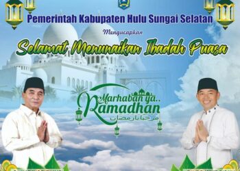 Marhaban Yaa Ramadhan… Bersihkan hati, jernihkan pikiran dan sucikan perbuatan. Bersama raih berkah dan kemenangan Ramadhan. Pemerintah Kabupaten Hulu Sungai Selatan mengucapkan Selamat Menunaikan Ibadah Puasa di Bulan Ramadhan.. Semoga kita semua senantiasa dilimpahkan berkah dan rahmat oleh Allah SWT.