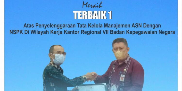 SELAMAT KEPADA BADAN KEPEGAWAIAN DAN PENGEMBANGAN SUMBER DAYA MANUSIA (BKPSDM) KAB. HSS ATAS DIRAIHNYA PENGHARGAAN SEBAGAI TERBAIK PERTAMA