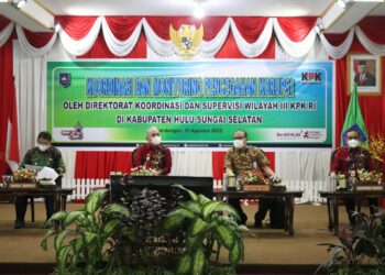 Koordinasi dan Monitoring Pencegahan Korupsi KPK RI di Kab. HSS