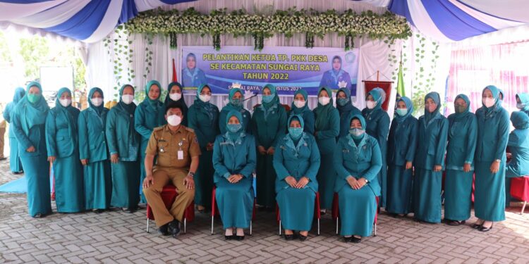 Pelantikan Ketua TP-PKK Desa se-Kecamatan Sungai Raya periode 2022-2028.