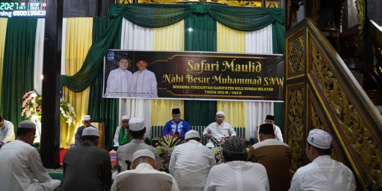 Safari Maulid Bersama Pemkab HSS Di Desa Wasah Hilir